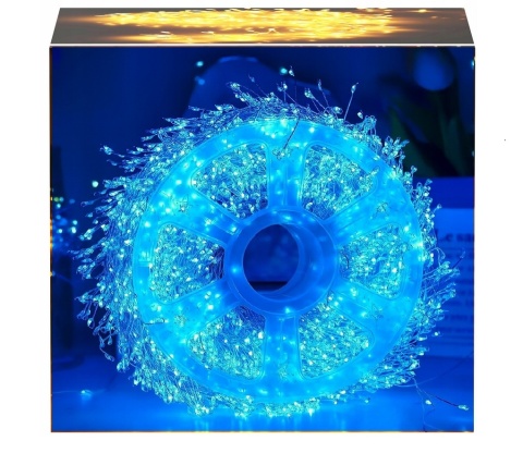 Lampki choinkowe 500 led 12,5m światełka druciki ryż girlanda niebieskie