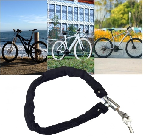 Łańcuch rowerowy zapięcie 80 cm blokada roweru motocyklu 2 klucze