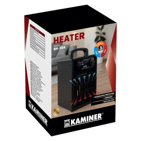 Nagrzewnica elektryczna 3000W farelka grzejnik z termostatem