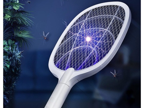 Paletka na Komary Muchy Owady Elektryczna Lampa Owadobójcza 3000V UV 2w1