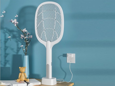 Paletka na Komary Muchy Owady Elektryczna Lampa Owadobójcza 3000V UV 2w1