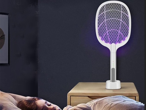 Paletka na Komary Muchy Owady Elektryczna Lampa Owadobójcza 3000V UV 2w1