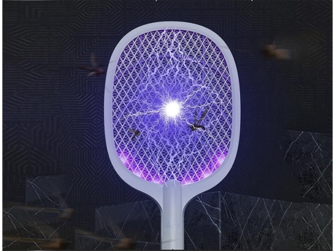 Paletka na Komary Muchy Owady Elektryczna Lampa Owadobójcza 3000V UV 2w1
