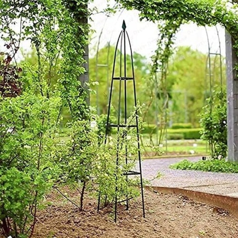 Pergola ogrodowa stożkowa metalowa podpora do róż pnączy stojak na kwiaty