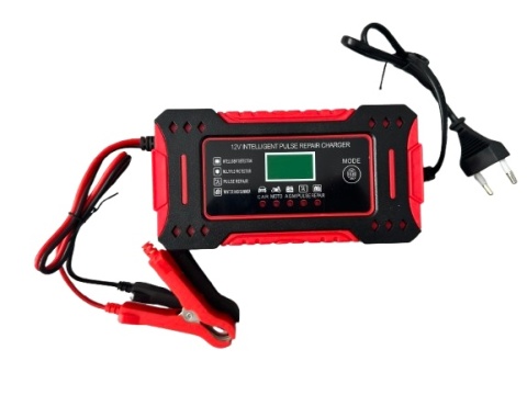 Prostownik do akumulatorów samochodowych AGM 12V 6A funkcja naprawy LCD