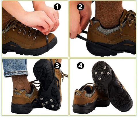 Raczki na buty M 36–42 antypoślizgowe nakładki zimowe kolce na lód