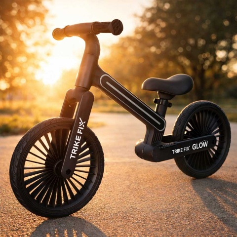 Rowerek biegowy LED Trike Fix Glow lekki czarny dla dzieci 12"