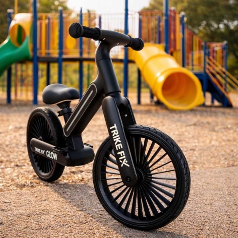 Rowerek biegowy LED Trike Fix Glow lekki czarny dla dzieci 12"