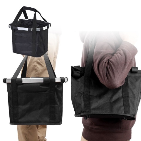 Składany koszyk rowerowy na kierownicę CLICK torba zakupy