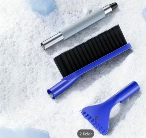 Skrobaczka do szyb szczotka 2w1 śniegu lodu zmiotka do odśnieżania