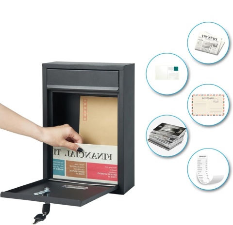 Skrzynka na listy antracyt pocztowa duża