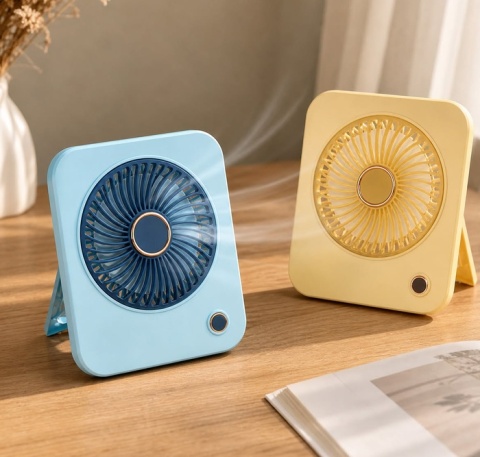 Wentylator Biurkowy Mini Wiatrak USB Wiatraczek Pokojowy Akumulatorowy