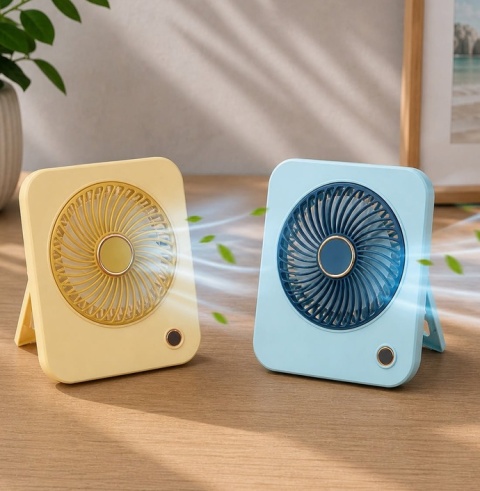 Wentylator Biurkowy Mini Wiatrak USB Wiatraczek Pokojowy Akumulatorowy
