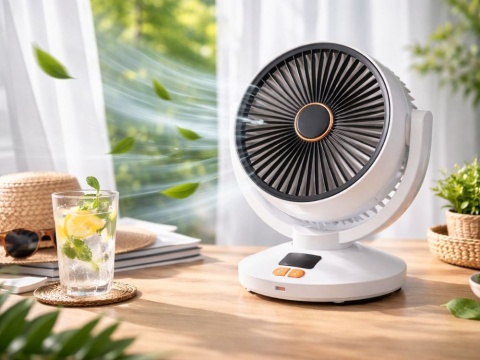 Wentylator Biurkowy Oscylacyjny Wiatrak USB Timer Bezprzewodowy