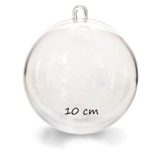 Bombki Akrylowe Przezroczyste Otwierane 10cm Zestaw 12szt DIY Choinkowe