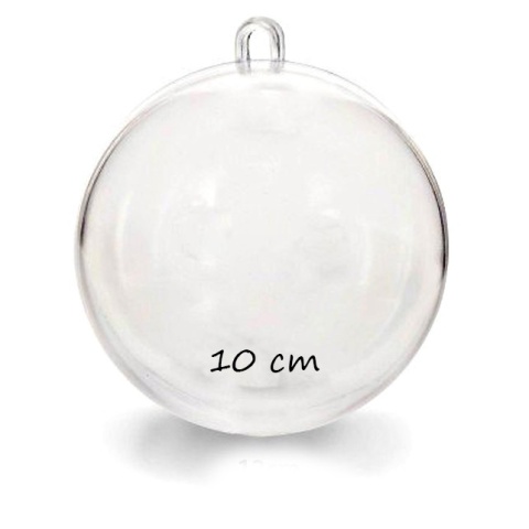 Bombki Akrylowe Przezroczyste Otwierane 10cm Zestaw 12szt DIY Choinkowe