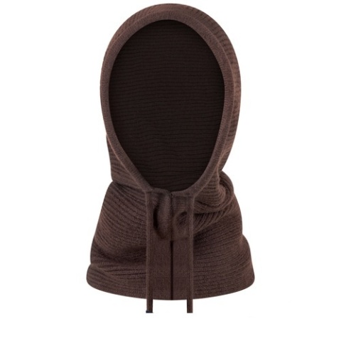 Kaptur Damski Zimowy Balaclava 3w1 Komin Wełna Zimowy 3w1 Brązowy