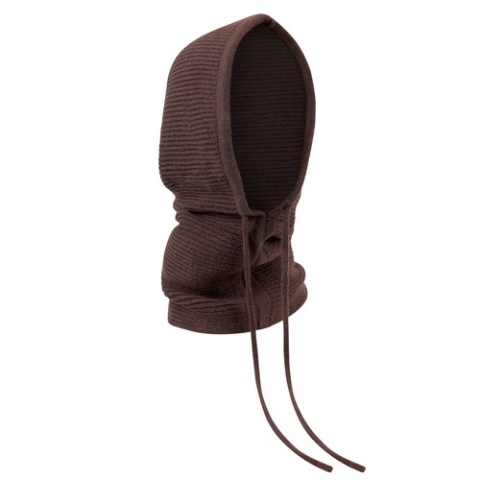 Kaptur Damski Zimowy Balaclava 3w1 Komin Wełna Zimowy 3w1 Brązowy