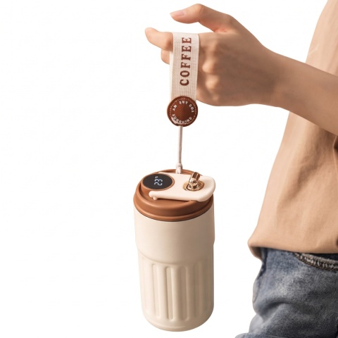 Kubek Termiczny Termos 450ml z Wyświetlaczem LED Czujnik Temperatury