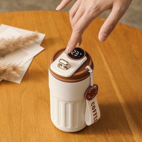 Kubek Termiczny Termos 450ml z Wyświetlaczem LED Czujnik Temperatury