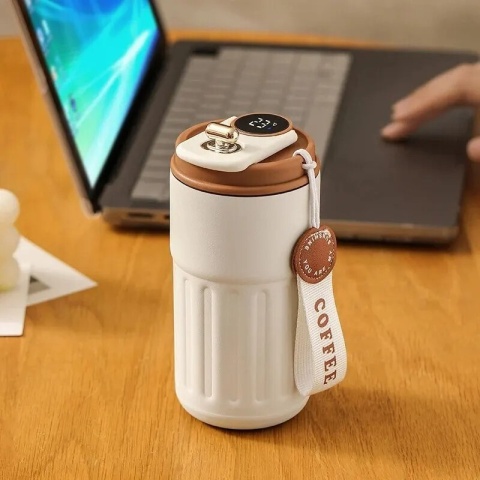Kubek Termiczny Termos 450ml z Wyświetlaczem LED Czujnik Temperatury