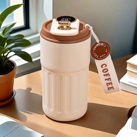 Kubek Termiczny Termos 450ml z Wyświetlaczem LED Czujnik Temperatury